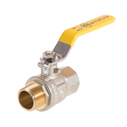 Kurek kulowy do gazu, nakrętno-wkrętny z dźwignią